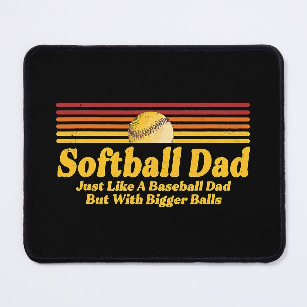 Artikelvorschau, Softball-Vati wie ein Baseball-Vati, aber mit größeren Bällen Gelbes Softball-Vati-Geschenk entworfen und verkauft von MichelSorour.
