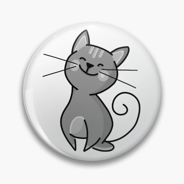 Artikelvorschau, Graue lächelnde Katze entworfen und verkauft von Cre8HYPE Designs.