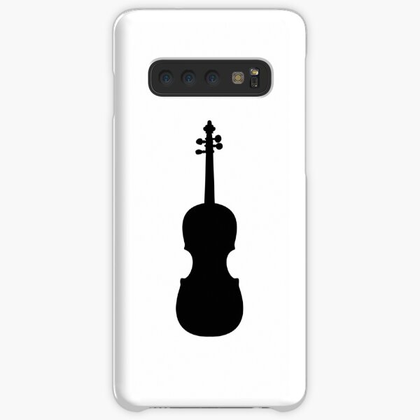 Vintage Violin Cello Instrument Silhouette Samsung Galaxy Snap Case