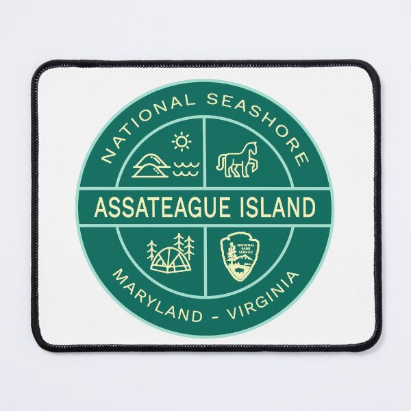 Item preview, Assateague Island National Seashore Heraldic Logo Teal designed and sold by VanyaKar.