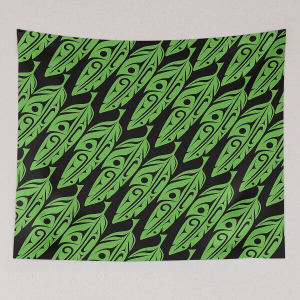 Item preview, Feathers - Lime Green - Angled designed and sold by Lou-ann Neel.