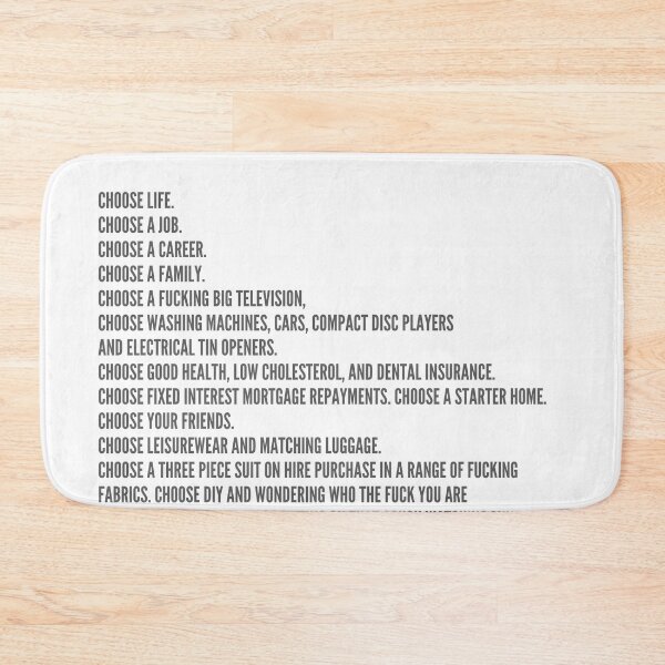 Item preview, Choose life quote without heroin bold type portrait design designed and sold by WordStruggle.