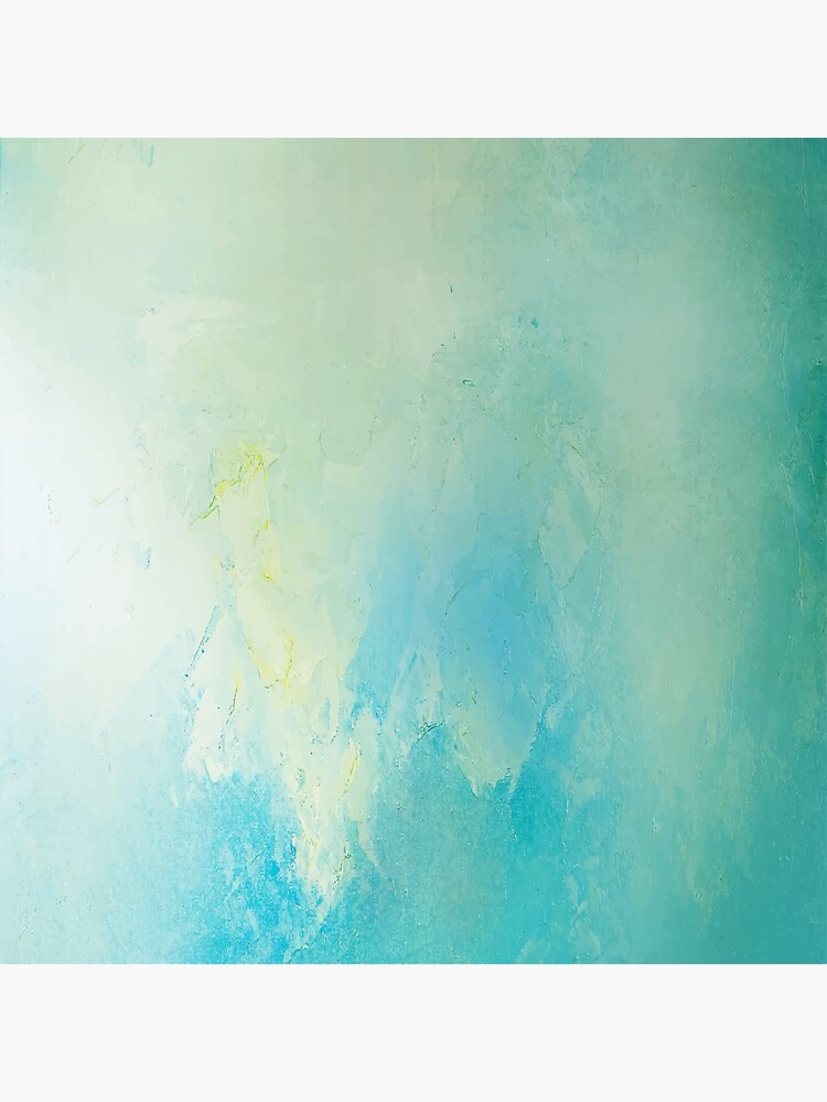 "Pastel Blue Green Teal Acrylic Paint Textured Digital Art" Sticker for