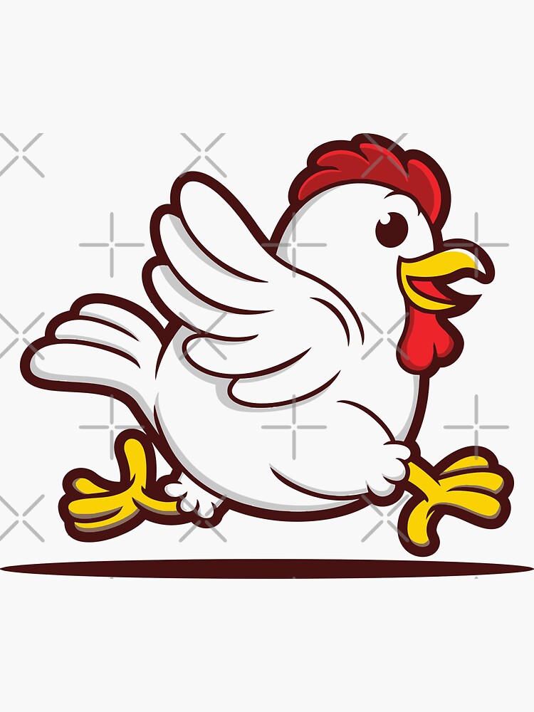 "Running Chicken Meme" Sticker for Sale by sheenaphas Redbubble