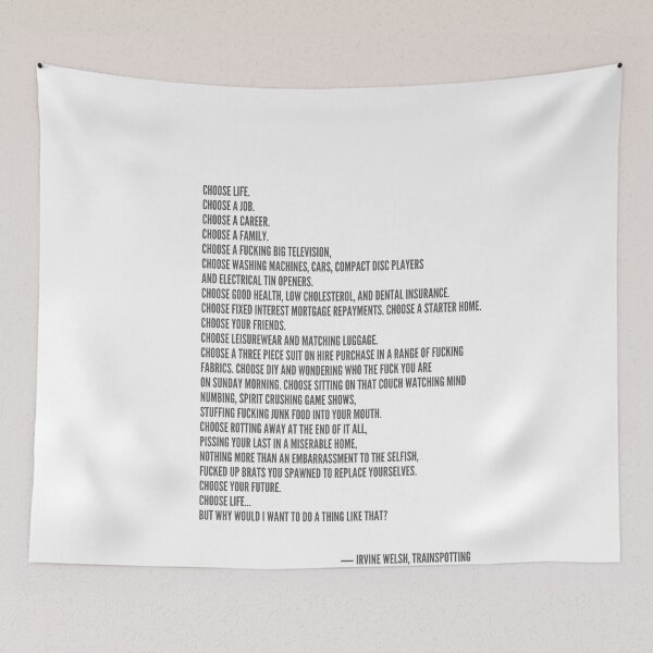 Item preview, Choose life quote without heroin bold type portrait design designed and sold by WordStruggle.