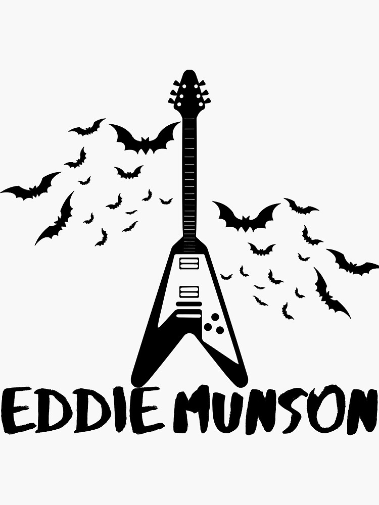 Eddie Munson guitar Sticker for Sale by Hungry Hungry Buffalo