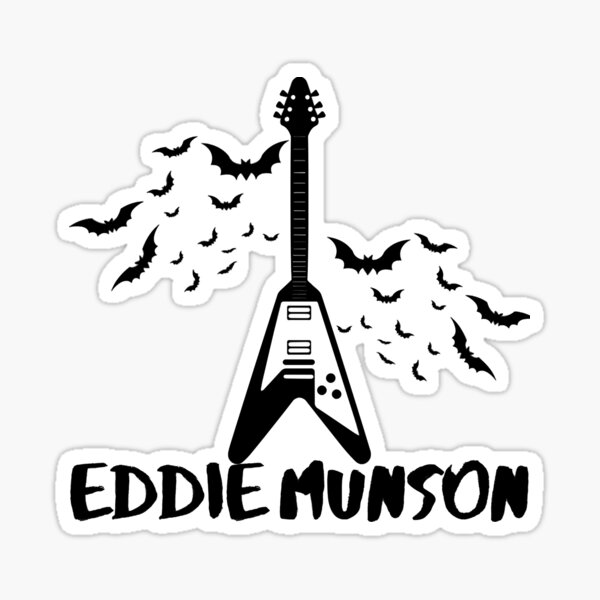 eddie munson playing guitar Sticker for Sale by CallistoVapor