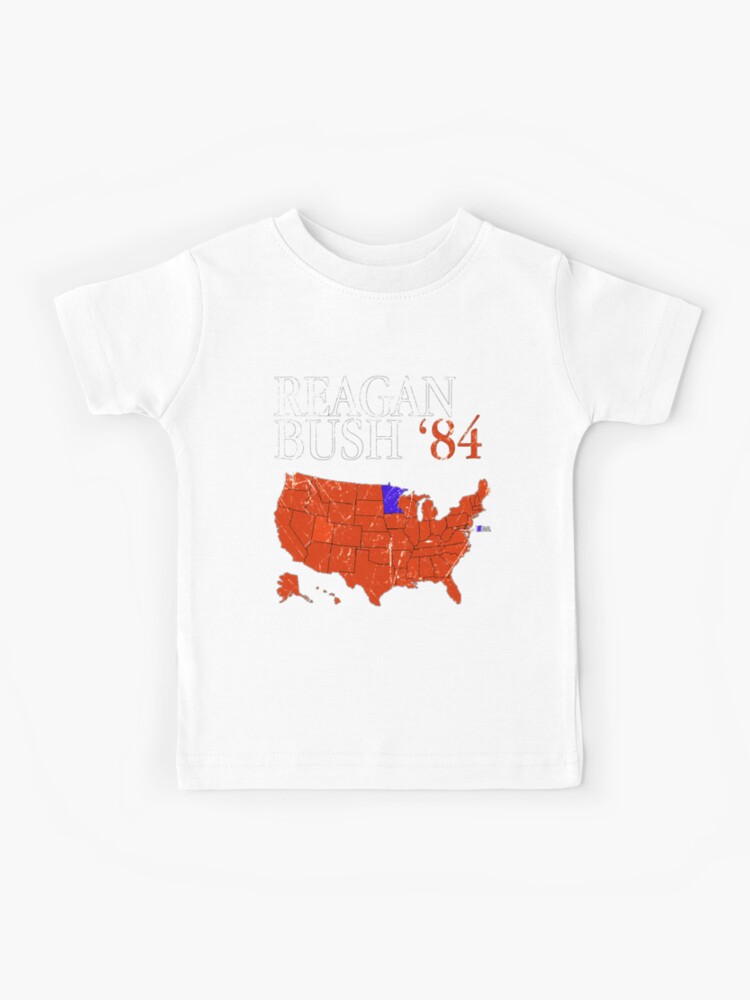 Ronald Reagan George Bush 84 1984 Vintage T Shirt Distress Ronald Reagan George Bush 84 1984 Vintage T Shirt Distress