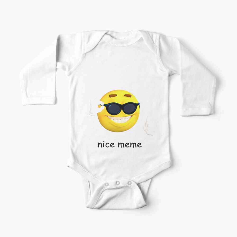 Nice Meme Emoji Baby One Piece By Ctfuman Redbubble