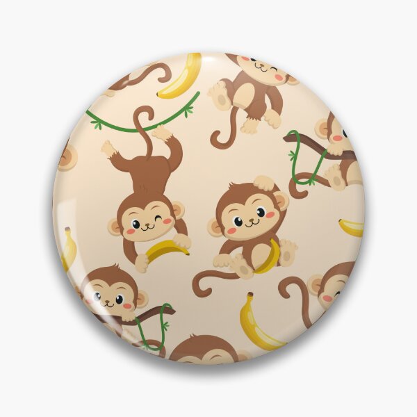 Item preview, Monkey and Bananas Pattern designed and sold by creatinginlove.