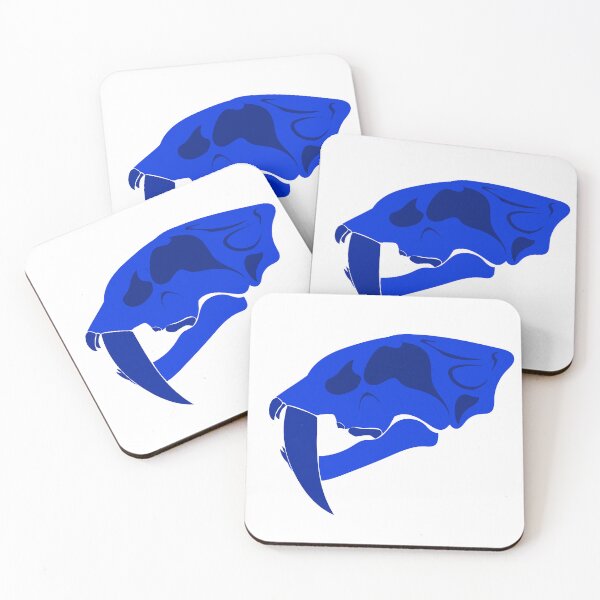 Item preview, Blue Smilodon Skull / Blue Saber Tooth Cat Skull designed and sold by prehistoricco.
