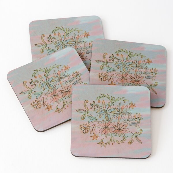 Item preview, Beautiful pink floral art designed and sold by Darkies-store.