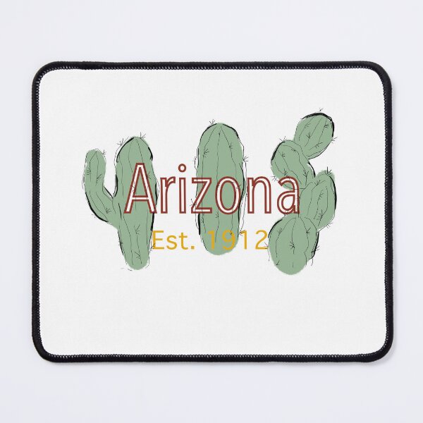 Item preview, Arizona established 1912, vintage Arizona with colored cacti  designed and sold by Kaleikaydesign.