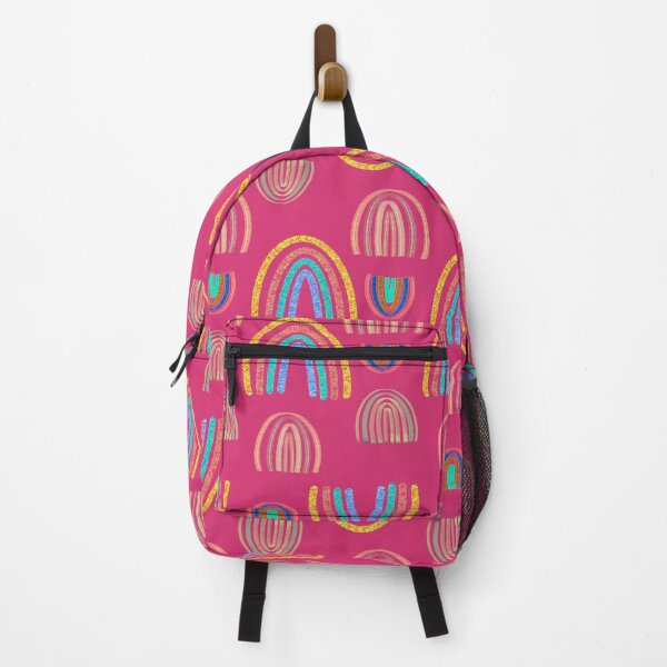 Item preview, Boho Rainbows fuscia wild Rio 80s chick designed and sold by sandpaperdaisy.