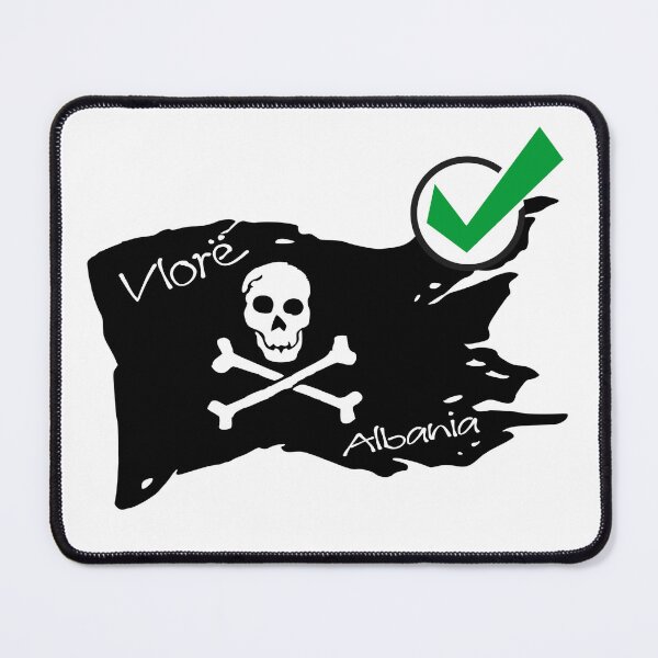 Item preview, Pirate Flag Vlore Albania - Pirate society designed and sold by WhereIsTravis.