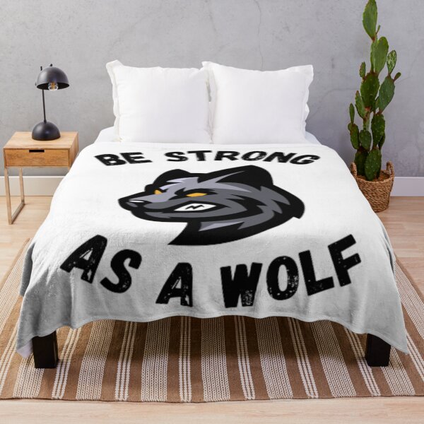 Item preview, Be strong as a wolfmotivationalcoolblack wolfdreaded designed and sold by TeesBsStore.