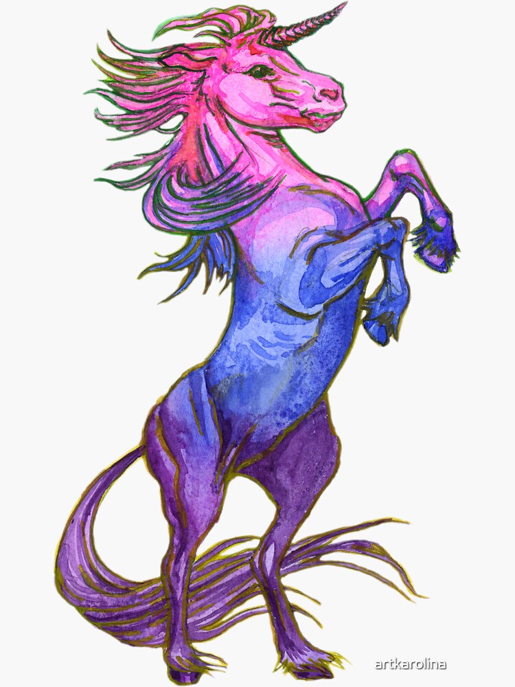 Bi-Pride Unicorn - Bi Colors / Bisexual by artkarolina