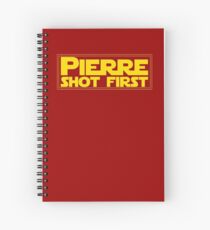 Pierre Shot First - Gelbe Schrift mit Rechteck Spiralblock