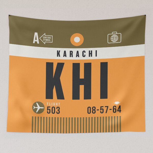 Item preview, Luggage Tag A - KHI Karachi Pakistan designed and sold by VoodooCircus.