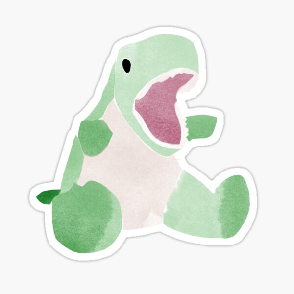 Item preview, dinosaure aquarelle designed and sold by thestickerbarn.