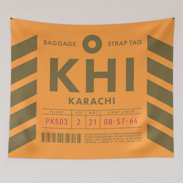 Item preview, Luggage Tag D - KHI Karachi Pakistan designed and sold by VoodooCircus.
