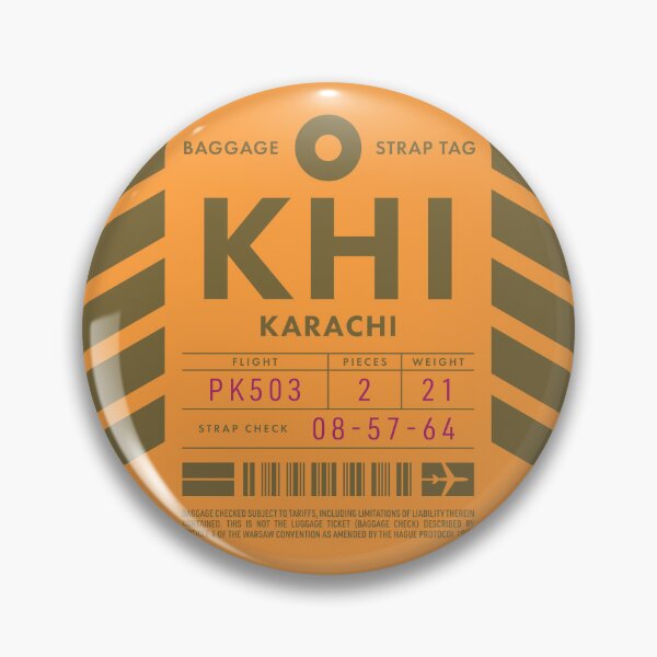 Item preview, Luggage Tag D - KHI Karachi Pakistan designed and sold by VoodooCircus.