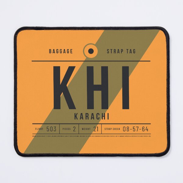 Item preview, Luggage Tag E - KHI Karachi Pakistan designed and sold by VoodooCircus.