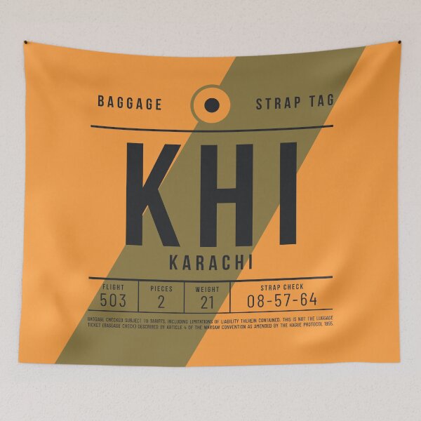 Item preview, Luggage Tag E - KHI Karachi Pakistan designed and sold by VoodooCircus.
