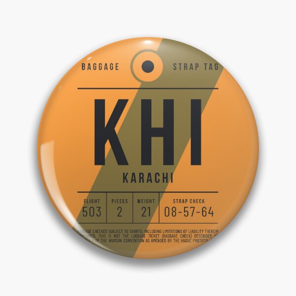 Item preview, Luggage Tag E - KHI Karachi Pakistan designed and sold by VoodooCircus.