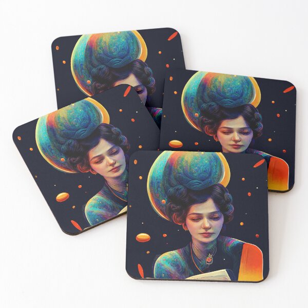 Artikelvorschau, Girl Reading a Book in Space entworfen und verkauft von deificusArt.