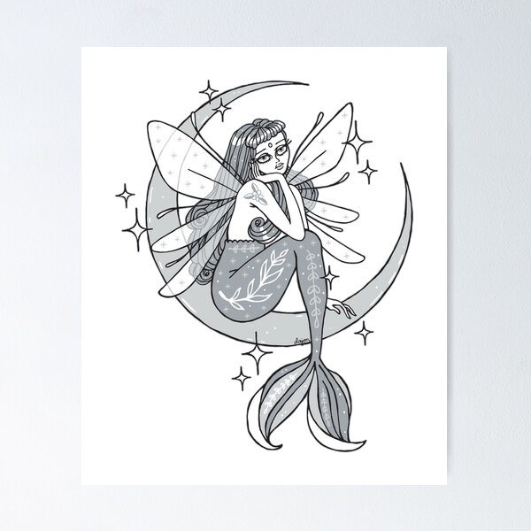 Item preview, Mermaid Moon Fairy designed and sold by dajonacevedo.