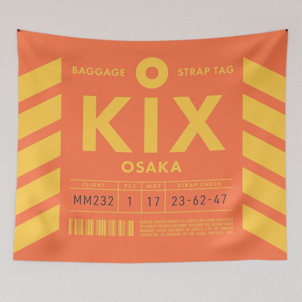 Item preview, Luggage Tag D - KIX Osaka Japan designed and sold by VoodooCircus.