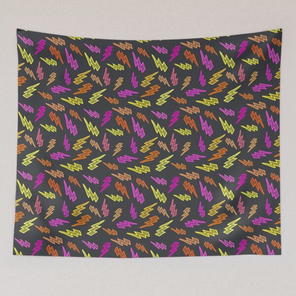 Item preview, Retro neon lights thunder comic sound effects geometric shapes abstract designed and sold by StudioAkubi.