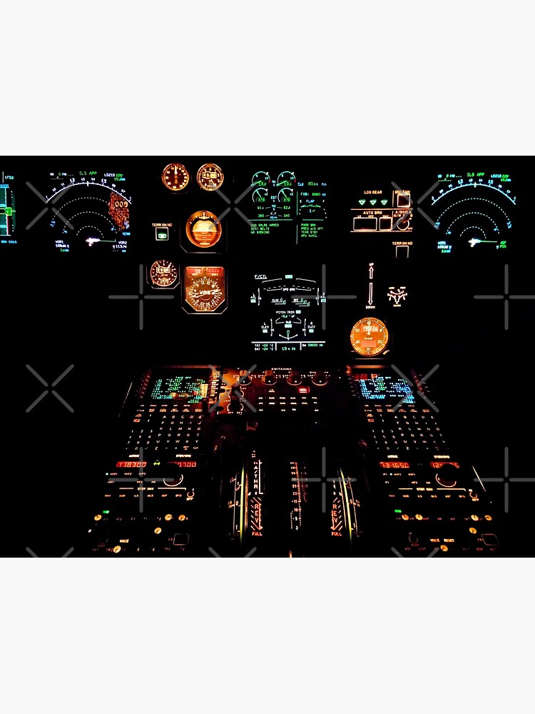 "AVIATION 12 Illuminated Cockpit Instrument Panels" Sticker for Sale by DELProductions
