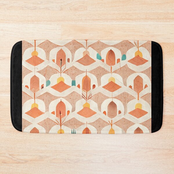 Item preview, Boho Pattern Minimalistic Retro Warm Tones Summer Vibes designed and sold by deificusArt.