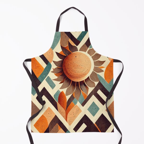 Artikelvorschau, Boho Sun Pattern Minimalistic Retro Warm Tones Summer Vibes entworfen und verkauft von deificusArt.