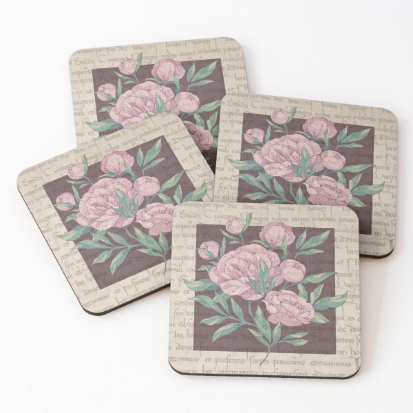 Item preview, Copy of pink bouquet of flowers on a vintage book designed and sold by Beeroclock.