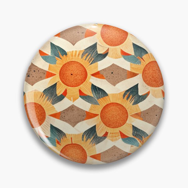 Artikelvorschau, Boho Sun Pattern Minimalistic Retro Warm Tones Summer Vibes entworfen und verkauft von deificusArt.