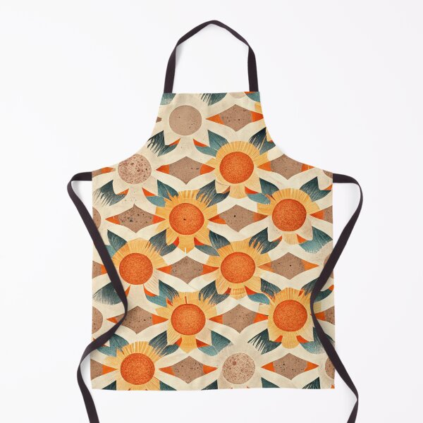 Artikelvorschau, Boho Sun Pattern Minimalistic Retro Warm Tones Summer Vibes entworfen und verkauft von deificusArt.