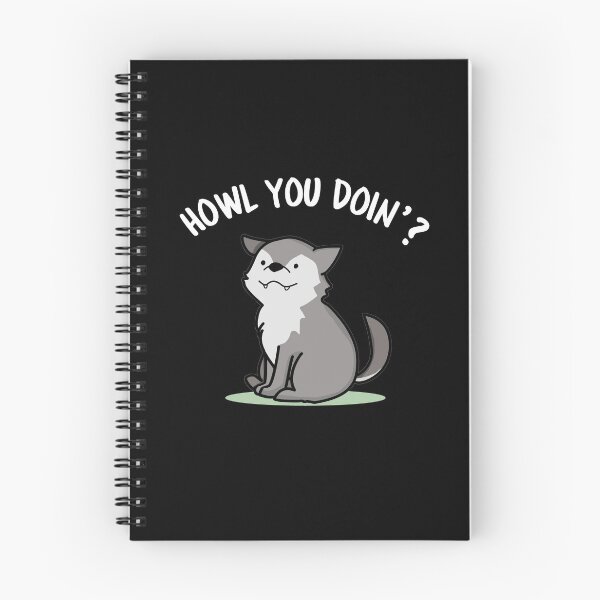 Item preview, Howl You Doin Funny Wolf Puns (Dark BG) designed and sold by punnybone.
