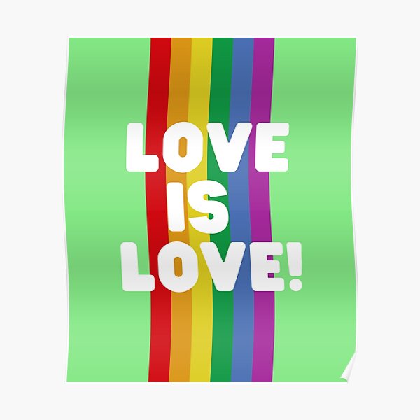 Love Is Love Gay Pride Month Lgbt Pansexual Rainbow Flag Poster For Sale By Nikoshopx Redbubble