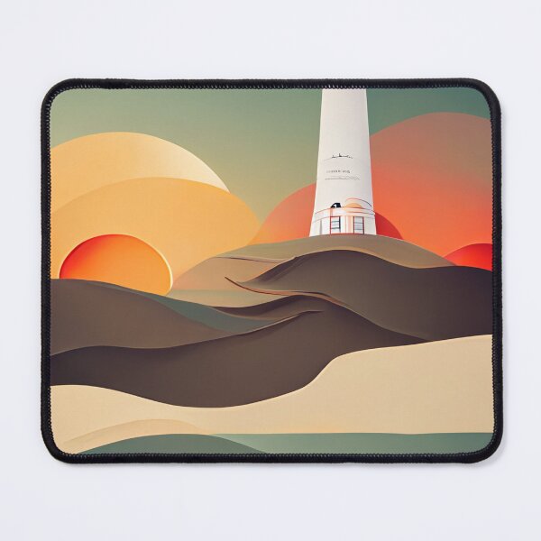 Item preview, The Last Lighthouse on the Edge of the World Sunset designed and sold by deificusArt.