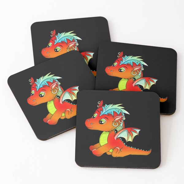 Item preview, Cute cartoon punk baby dragon designed and sold by JonesDama.