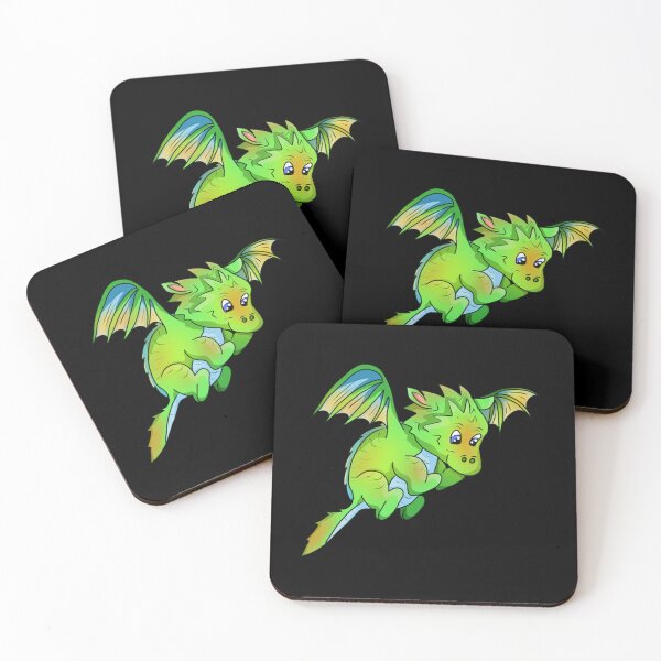 Item preview, Cute Green Cartoon Flying Baby Dragon designed and sold by JonesDama.