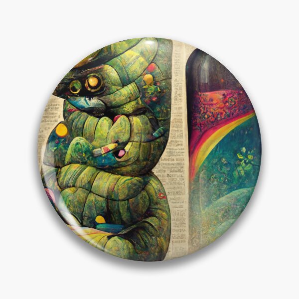 Item preview, Caterpillar Drinking Wine and Reading the Newspaper designed and sold by deificusArt.