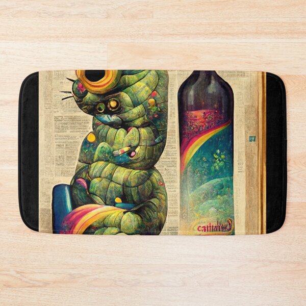 Item preview, Caterpillar Drinking Wine and Reading the Newspaper designed and sold by deificusArt.