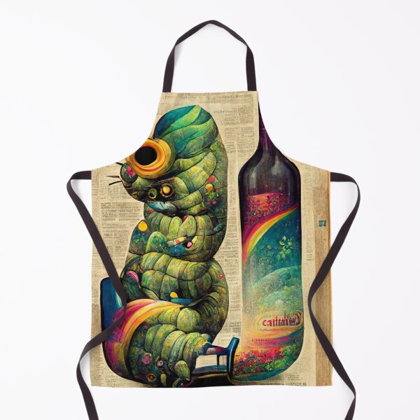 Item preview, Caterpillar Drinking Wine and Reading the Newspaper designed and sold by deificusArt.
