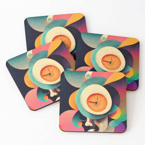 Item preview, Retro Psychedelic Clocks designed and sold by deificusArt.