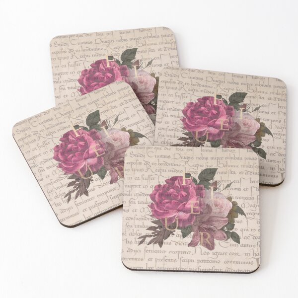 Item preview, fleur pink bouquet of flowers on a vintage book designed and sold by Beeroclock.