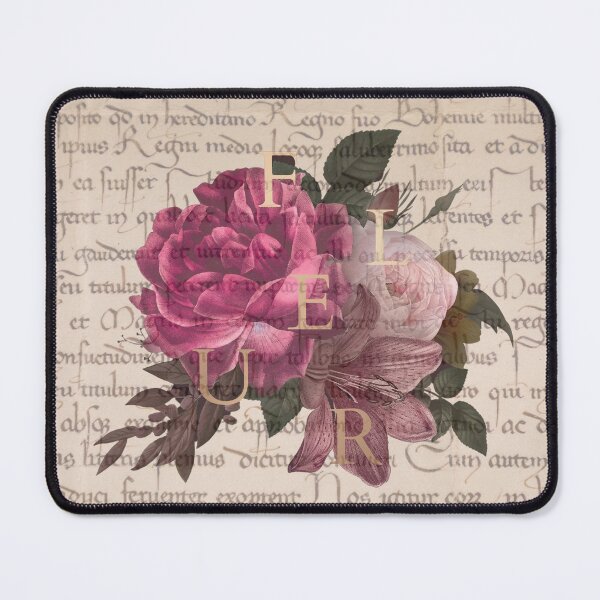 Item preview, fleur pink bouquet of flowers on a vintage book designed and sold by Beeroclock.